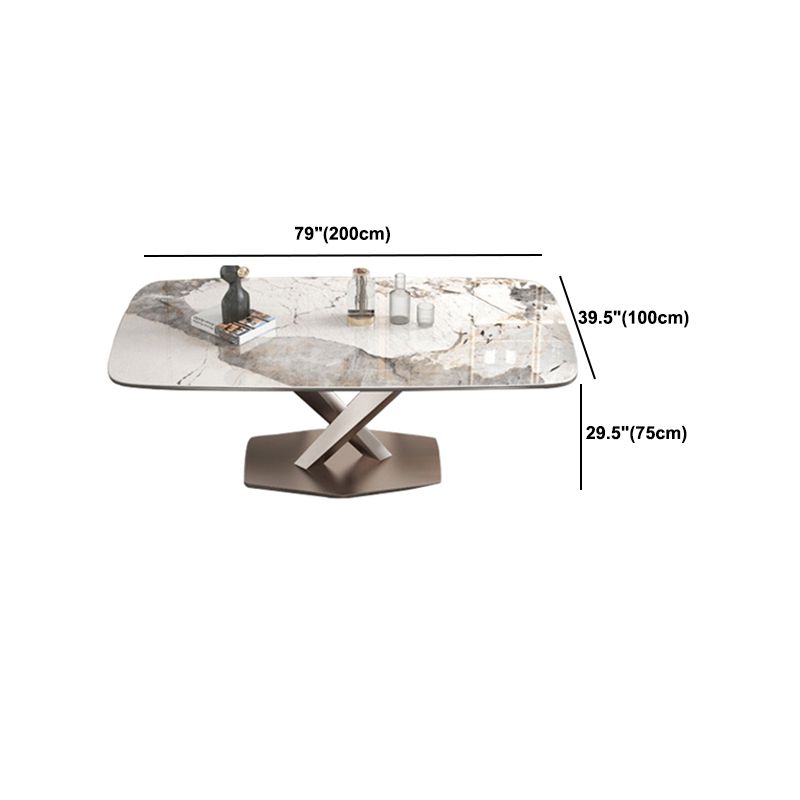 Designer Style 1/4/5/7 Pieces Rectangle Dining Set Sintered Stone Dining Room Table Set