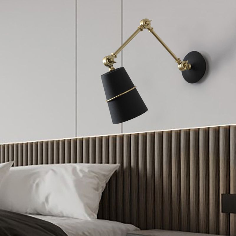 Armed Wall Lighting Modern Metal 1 Light Rustic Wall Sconces for Bedroom