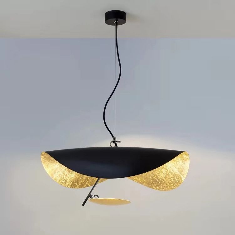 Black Gold Metal Hanging Light Postmodern Style Pendant Light Hanging Light for Cafe