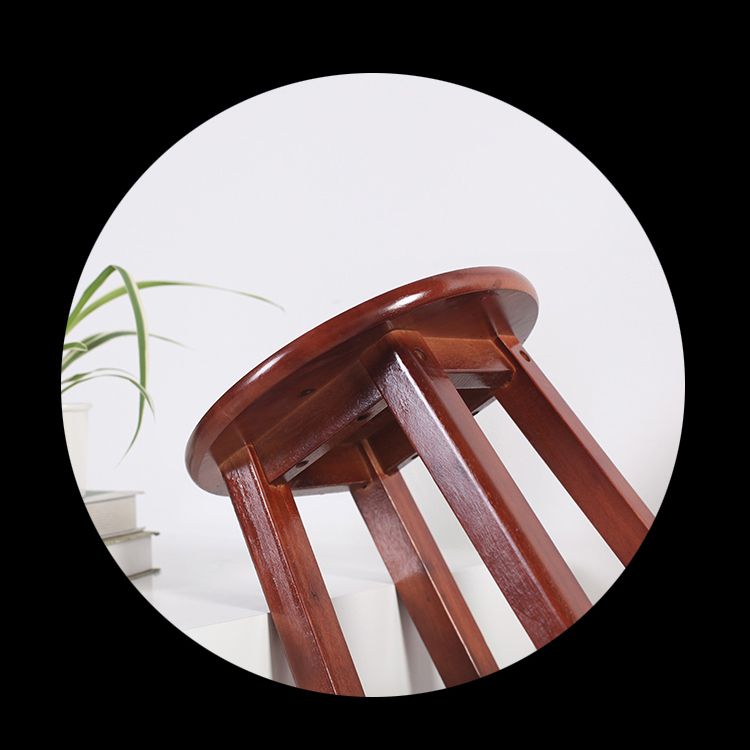 Modern Armless Backless Counter Stool Wood Cashier Bar Stool with Wooden Seat