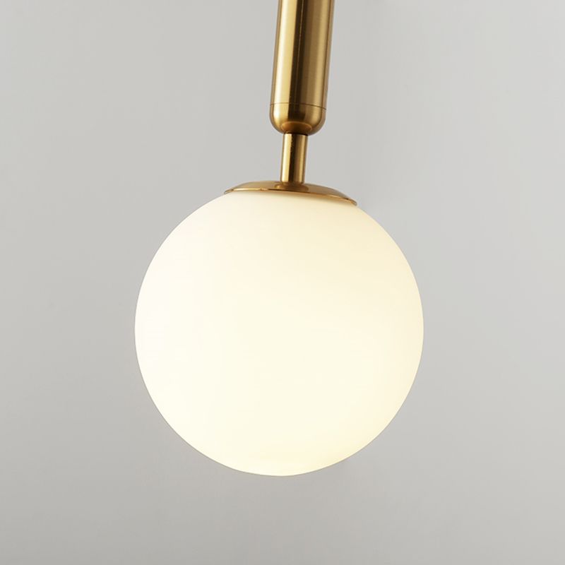 Mitte des Jahrhunderts Design Globe Hanging Lamp Glass Schatten 1 Licht Anhänger Licht für Schlafzimmer