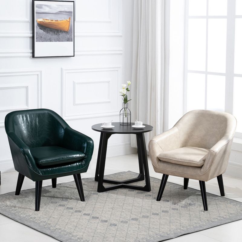 Contemporary Accent Armchair Arms Included Barrel Accent Chair