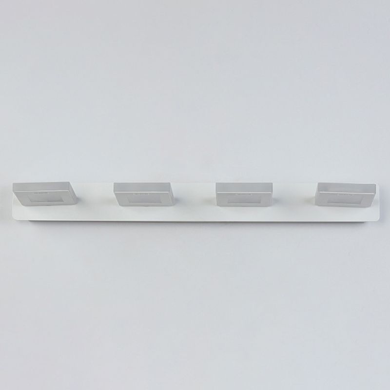 Multi-Lights Geometric Shade Wall Sconce Modern Style Metal Mirror Wall Lighting in White