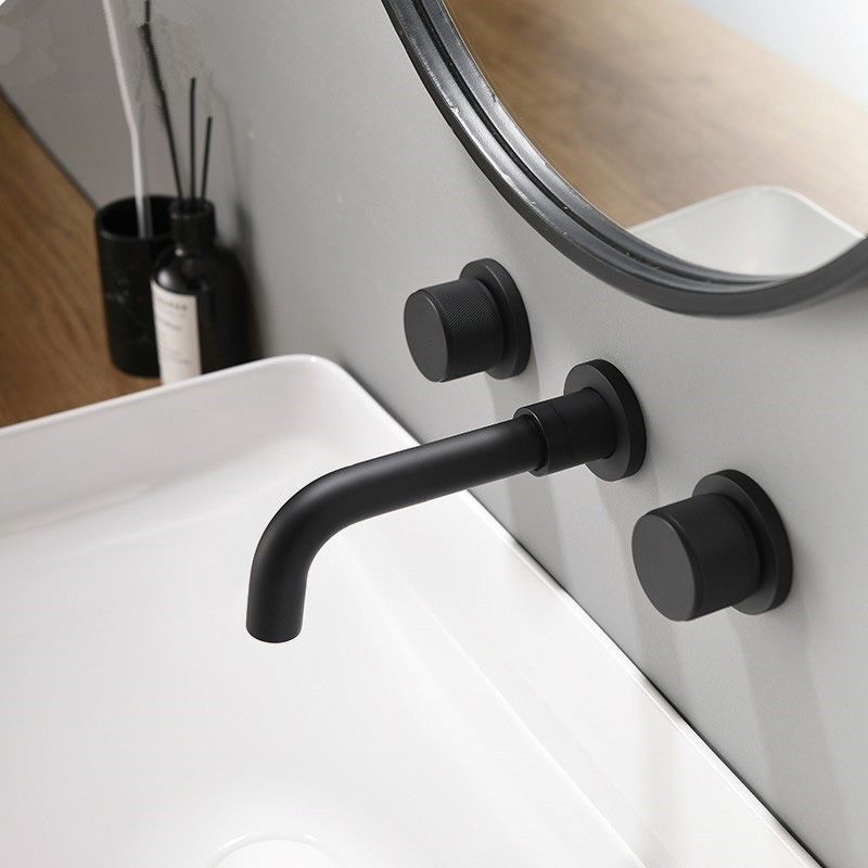 Knob Handle Wall Mounted Bathroom Faucet Industrial Vintage Sink Faucet