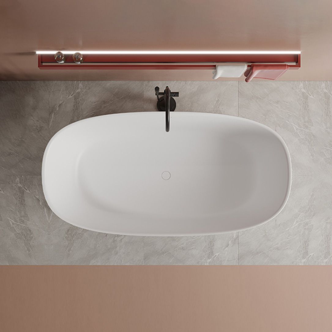 Soaking Antique Finish Bathtub Stand Alone Oval Modern Bath Tub