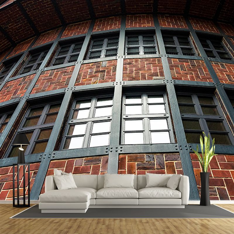 City Construction Modernization Mural Moisture Resistant Wall Covering for Wall Decor