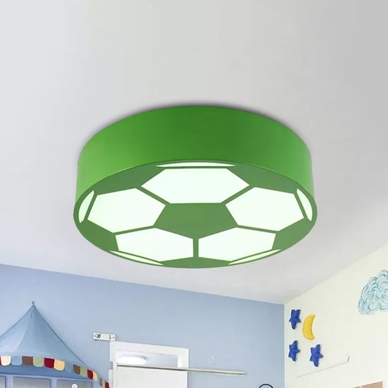 Plafonnier LED en métal de style enfant avec abat-jour en acrylique, rouge/jaune/bleu