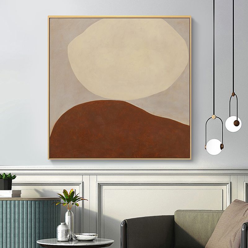 Abstract Pattern Canvas Art Scandinavian Style Textured Wall Decor in Soft Color