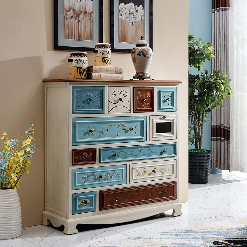 Coastal Chest Dresser Solid Wood Dresser with 8/10/12 Drawers