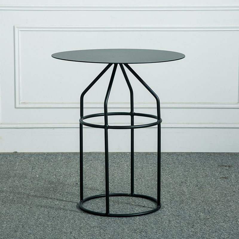 Mid-Century Modern Frame Base Cocktail Table Metal Round Coffee Table