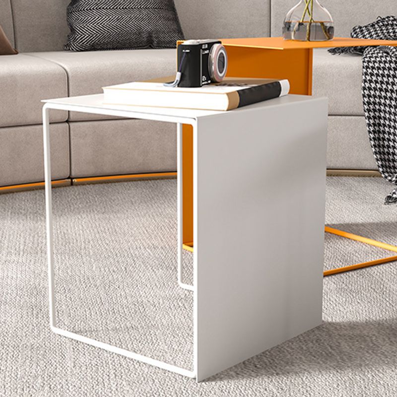 Trestle Coffee Table Mid-Century Modern Iron Coffee Table for Living Room