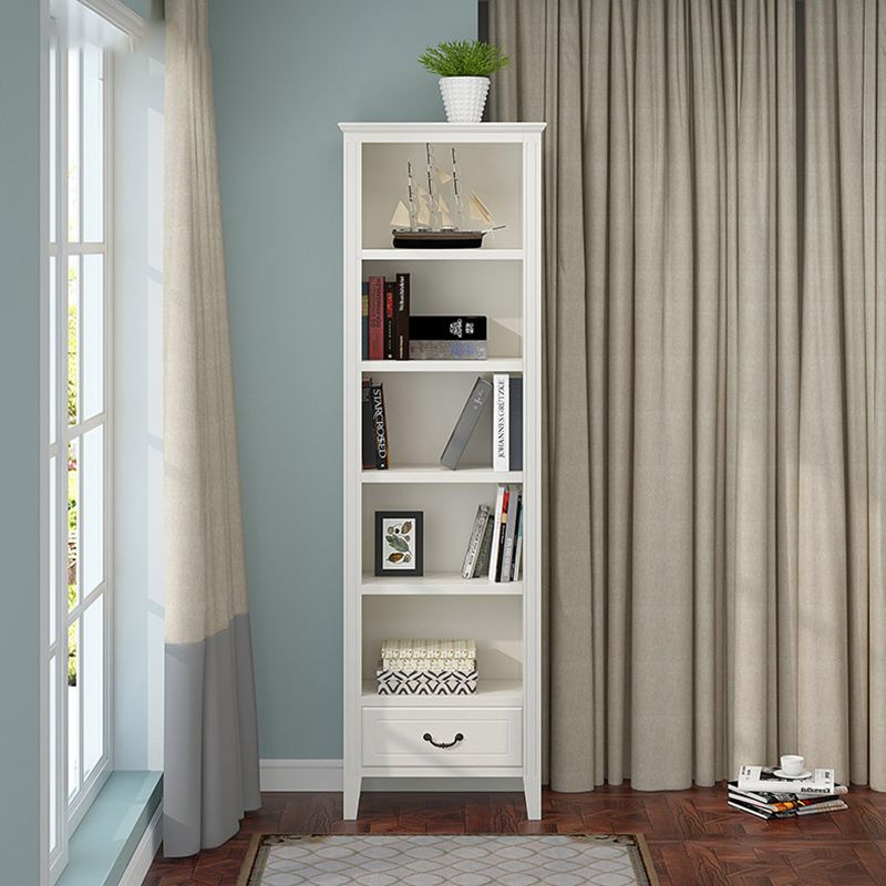 Modern Style Closed Back Bookshelf Standard Wooden Bookcase for Study Room