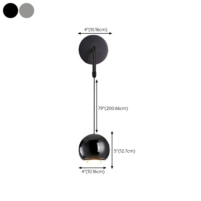 Contemporary Wall Light Fixture Simple Wall Light Sconce with Metal Shade for Bedroom