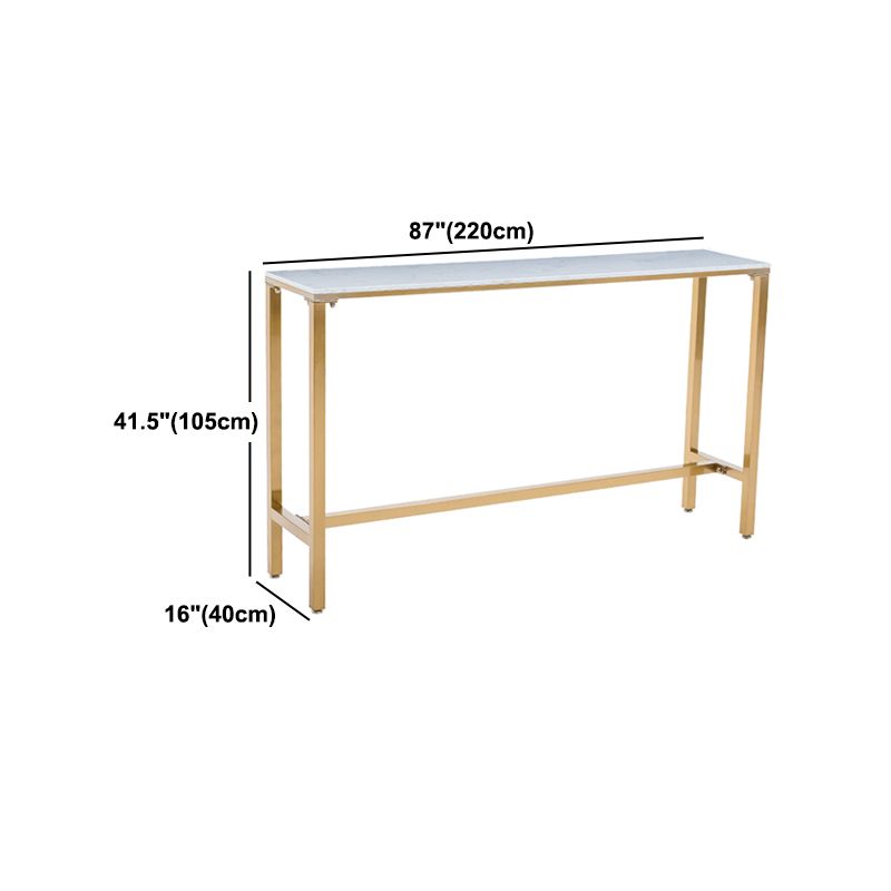 1/7 Pieces Luxurious Rectangular Pub Table Set Artificial Marble Top Counter Table Set