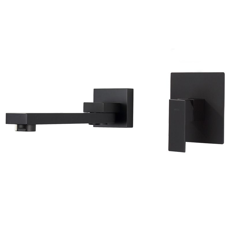 Modern Bathroom Sink Faucet Metal Widespread Wall Mounted Sink Faucet