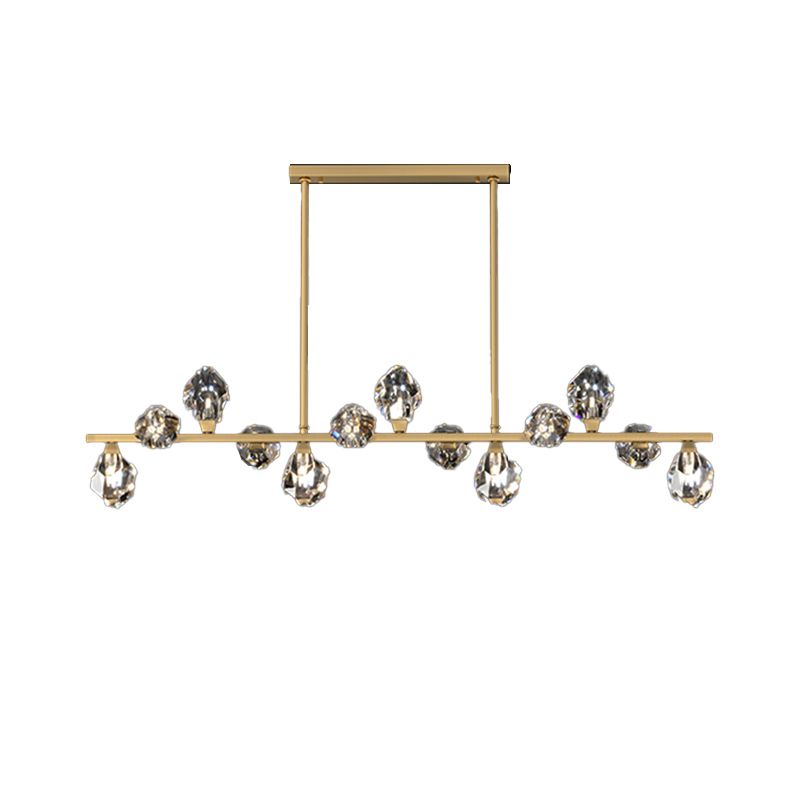 Modern Style Geometry Shape Island Pendants Crystal Pendant Lights for Dining Room