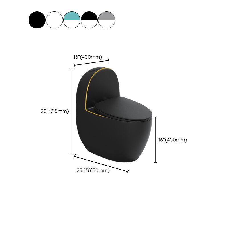Polished Finish Floor Mounted Toilet Siphon Jet Modern Toilet Bowl