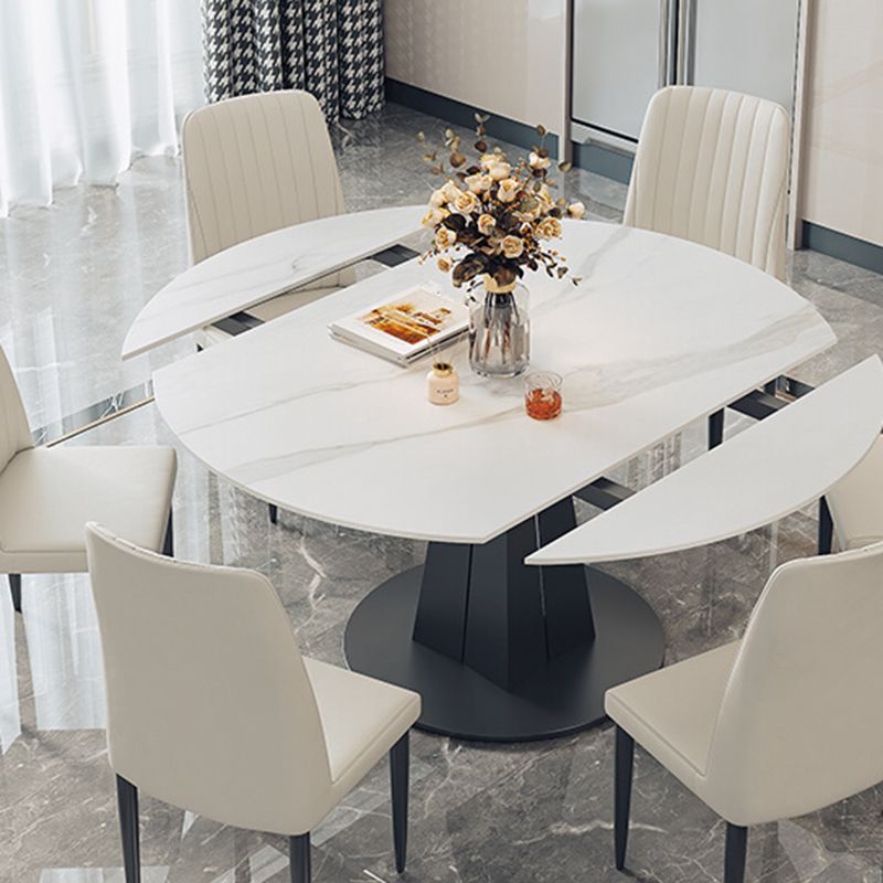 1/5/7 Pcs Modern Stone Round Shape Dinette Table with Armless Chair