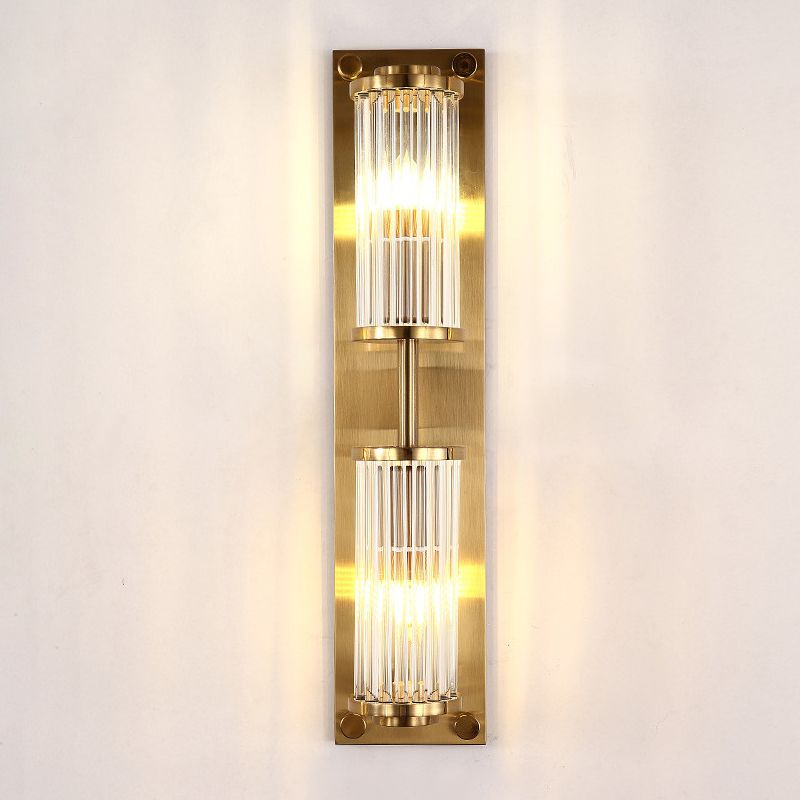 Metal and Crystal Wall Mounted Fixture Post Modern 1 / 2 - Light Wall Sconce