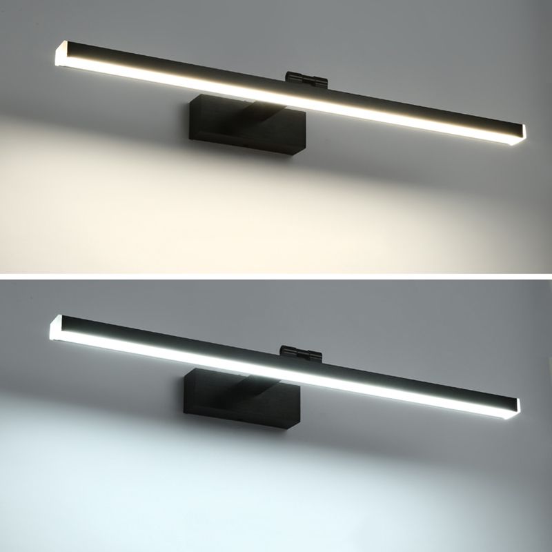 Luce da parete dritta in metallo Stile semplicità Stile a led Wall Sconce Illuminazione in nero