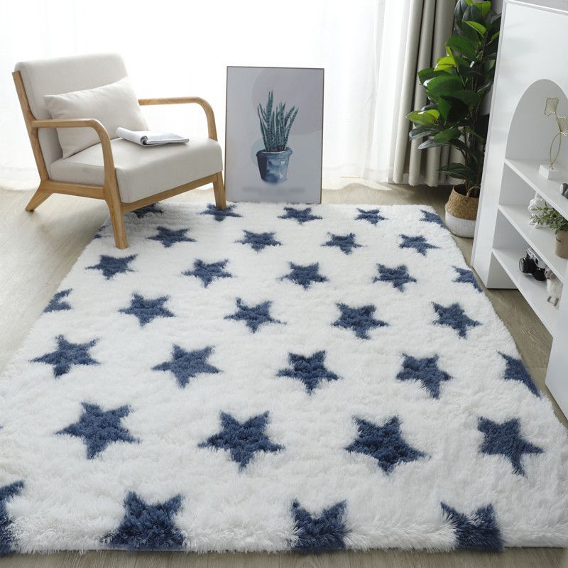 Trendy Home Decoration Shag Rug Geometry Printed Indoor Carpet Polyester Non-Slip Backing Carpet