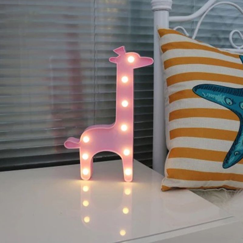 Giraffe Plastic Nightstand Light Cartoon Style LED Wall Night Lighting for Bedside