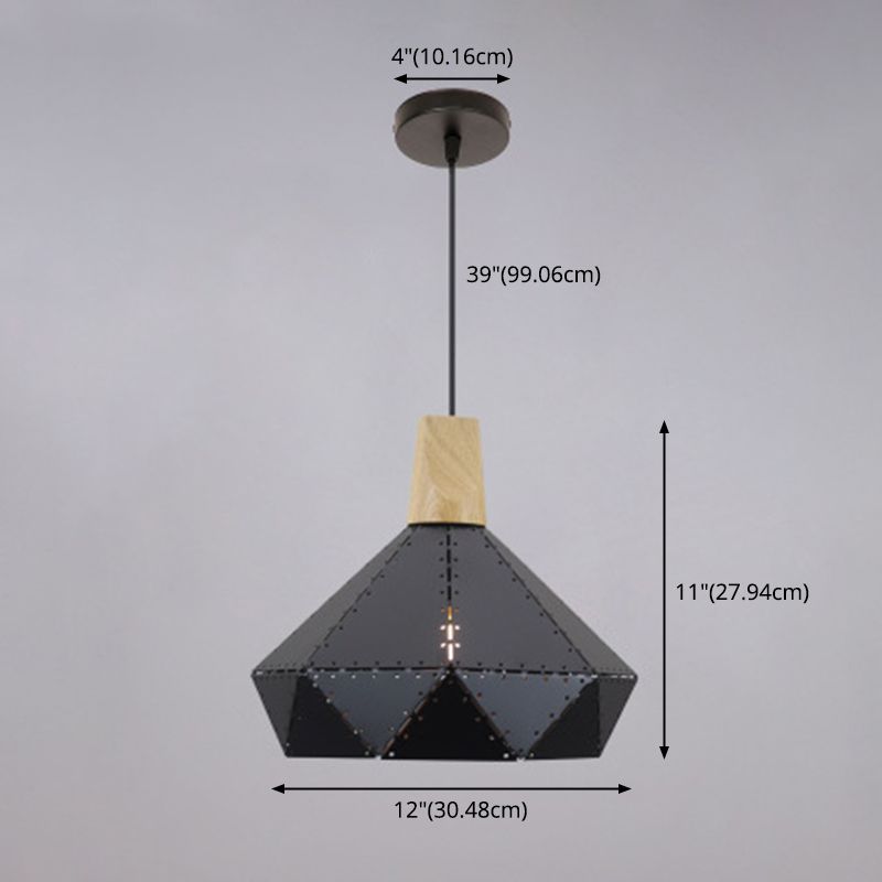 Metall Diamond Hanging Lamp Kit Moderner Stil Down Lighting Anhänger für Esszimmer