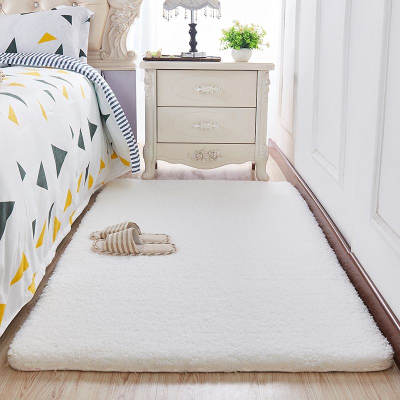 Novelty Plain Shag Rug Polyester Indoor Carpet Non-Slip Backing Area Carpet for Home Decoration