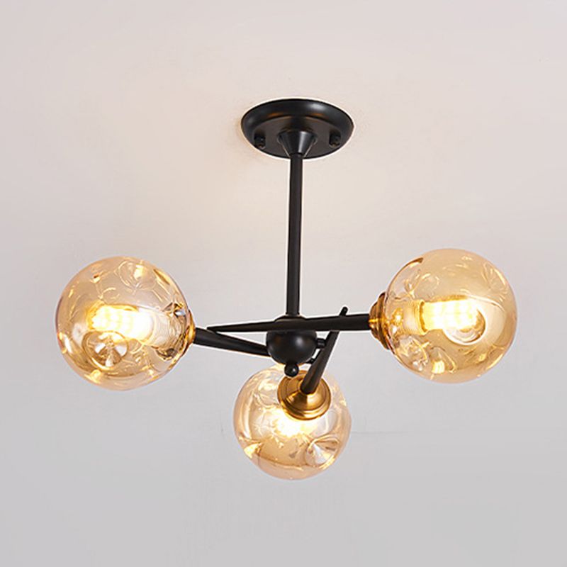 Spherical Chandelier Pendant Light Modern Style Glass Chandelier Lighting Fixture