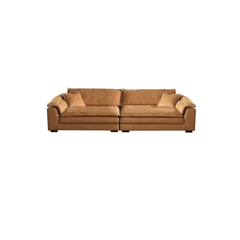 Faux Leather Modern Cushions Sofa 30.7" H Pillow Top Arm Sofa & Chaise
