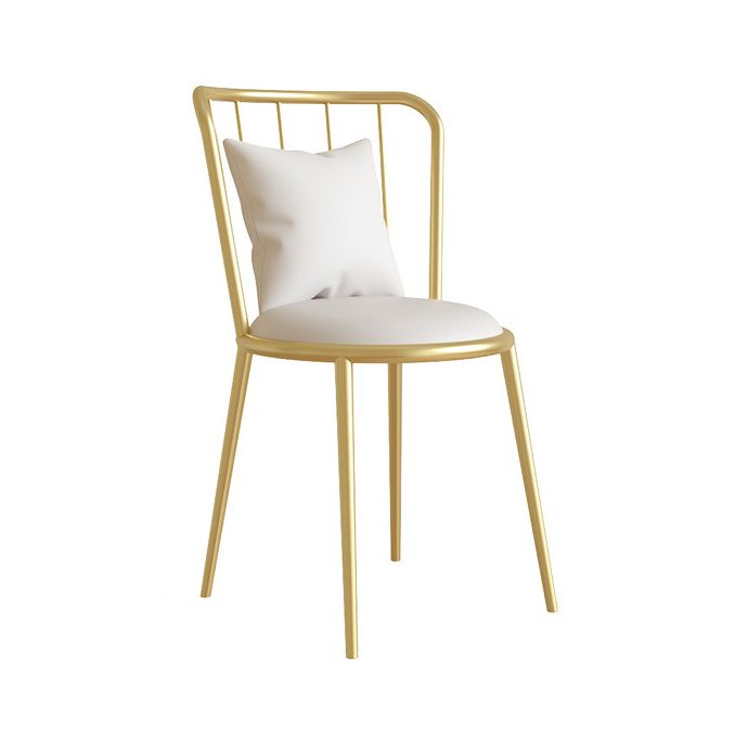 Juego de comedor de cocina glamorosa con top de piedra sinterizado y muebles de comedor de base de metal