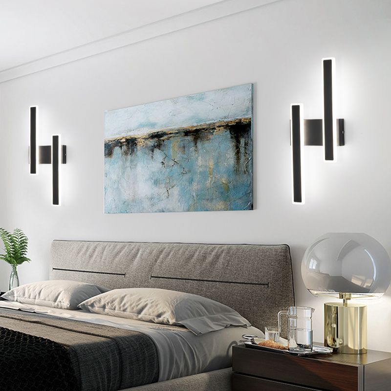 Forma de forma rectangular luces de pared de metal lámparas de estilo de pared de estilo moderno