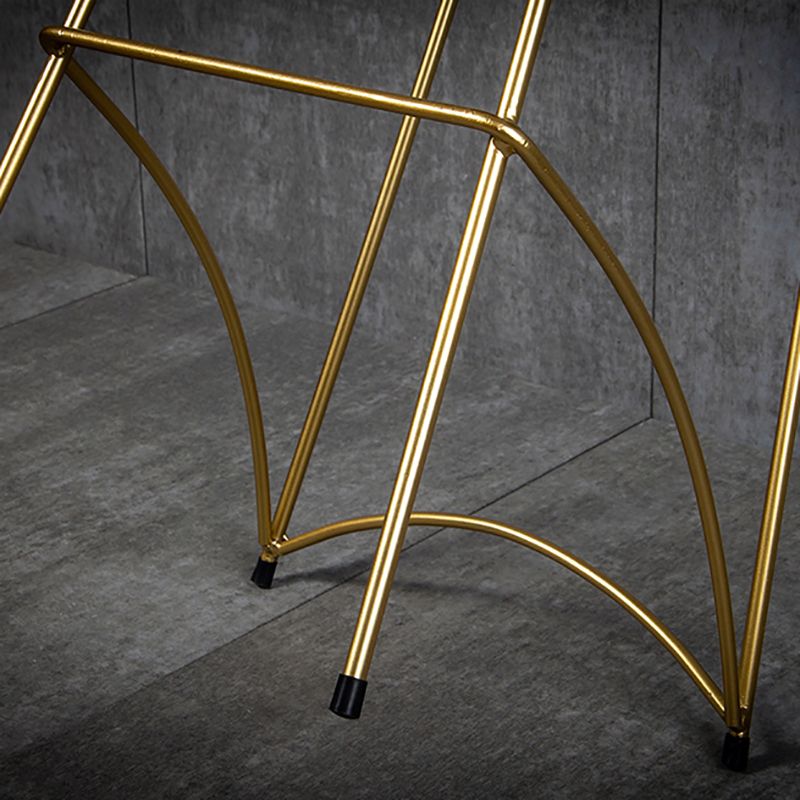 Modern Style Iron Bar Stool Low Back with Footrest Living Room Simple Bar Stool 30 Inches
