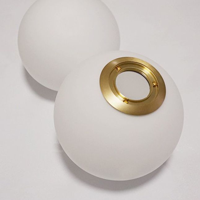 Moderne eenvoud glazen kogelwandlicht woonkamer wandlamp