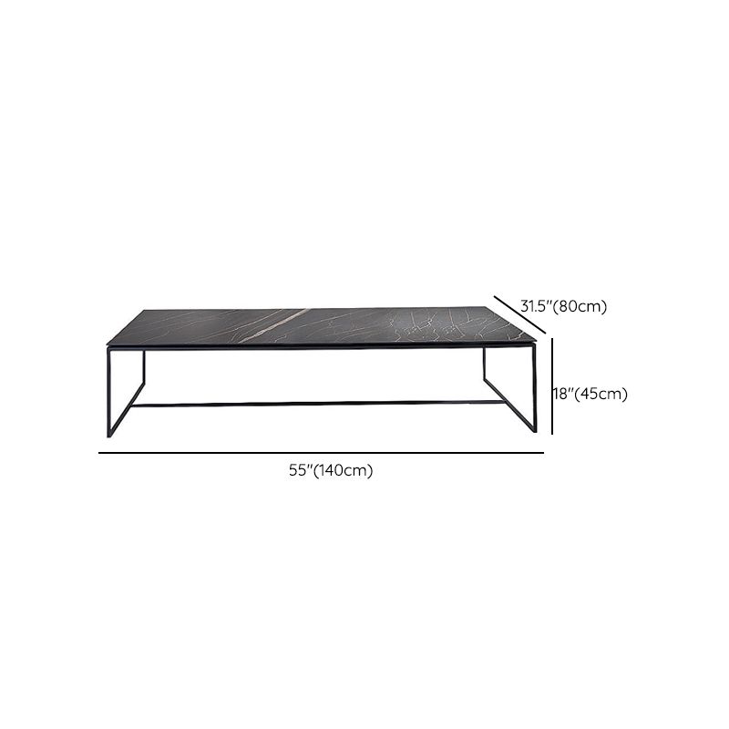 Trestle 1 Single Coffee Table Rectangular Slate Black Finish Coffee Table