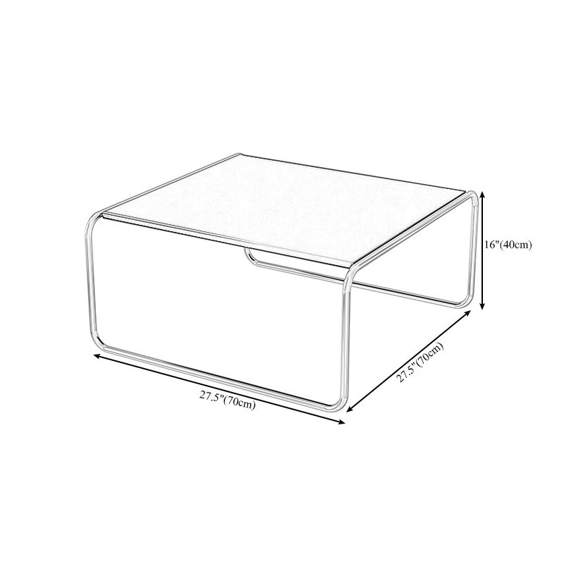 Sled 2 Nesting Coffee Table Modern Glass Coffee Table in Black and White