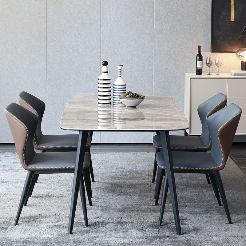 Rectangle Dining Room Table Industrial Kitchen Desk with 4 Legs