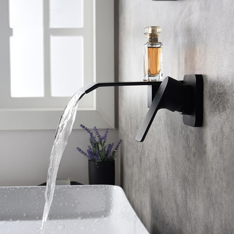 Fixed Roman Tub Faucet Trim Single Handle Wall Mounted Waterfall Tub Filler