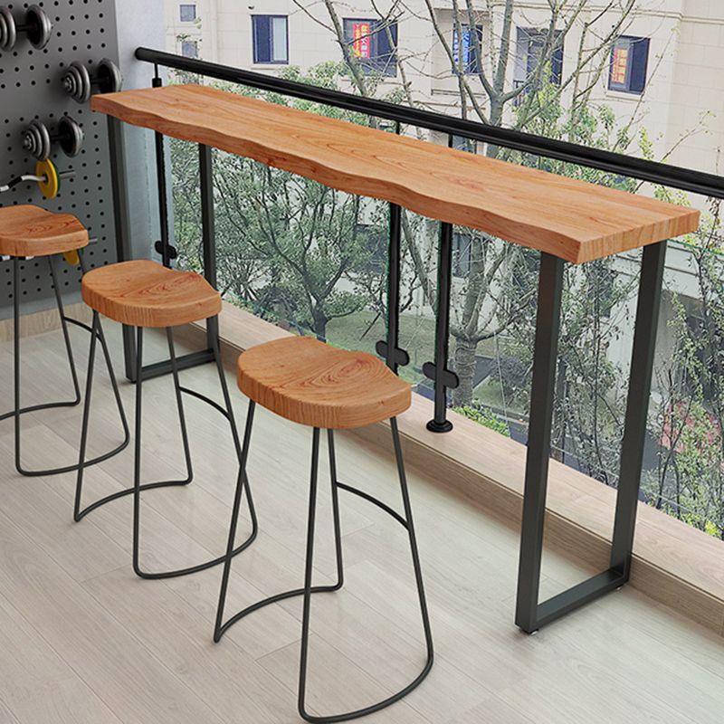 Modern Solid Wood Rectangle Bar Height Pub Table for Dining Room