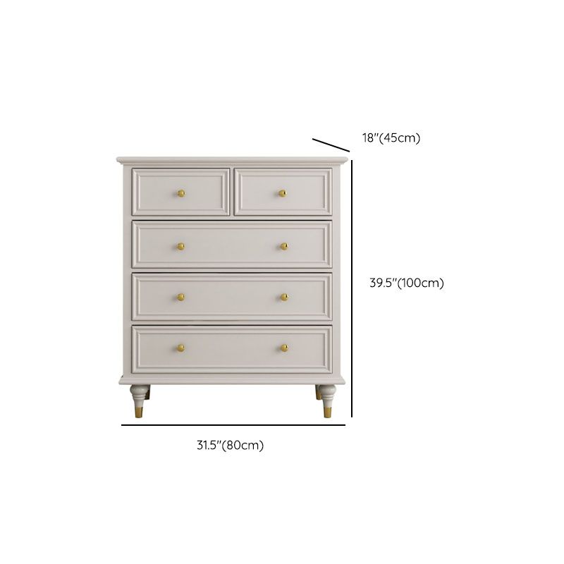 Birch Wood Horizontal Double Dresser Contemporary Storage Dresser for Bedroom
