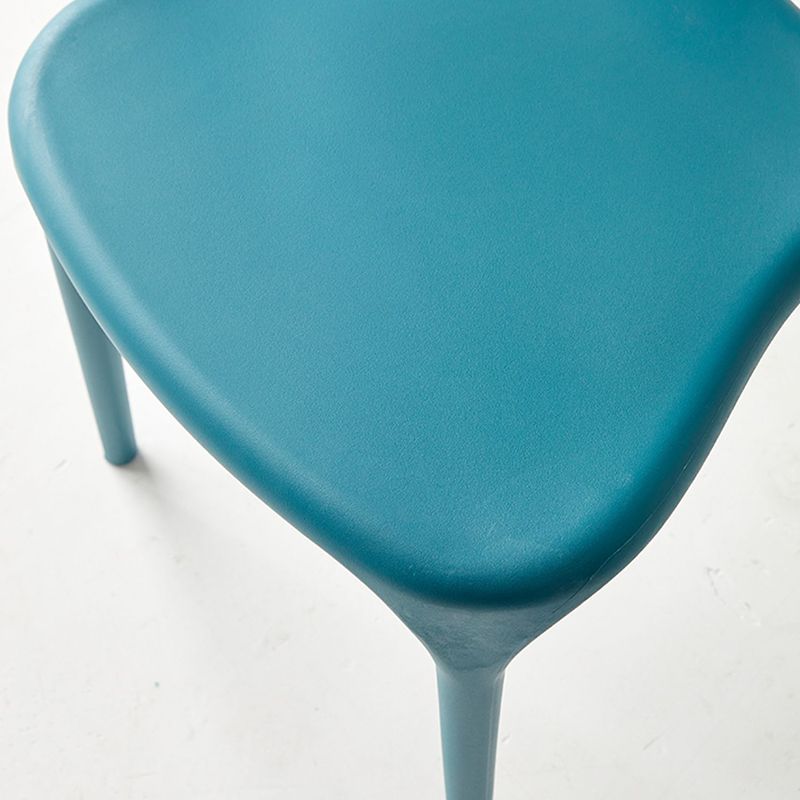 Modern Dining Room Armless Plastic Open Back Stackable Dining Chair