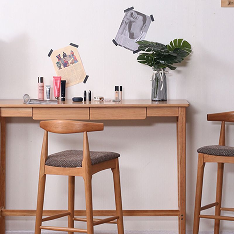 Industrial Fabric Counter & Bar Stools Ash Wood Indoor Stools