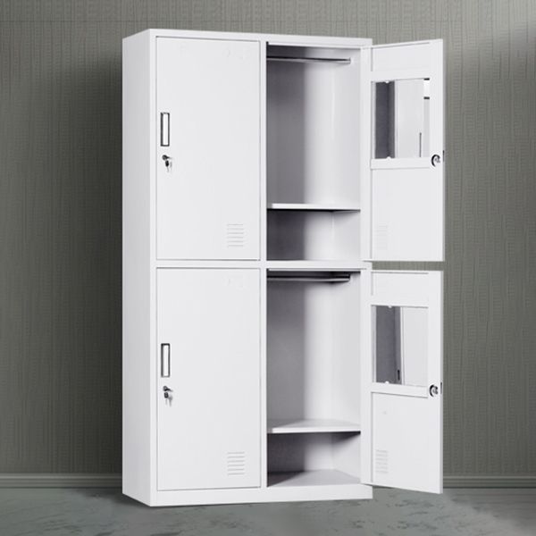 White Hinged Wardrobe Cabinet Contemporary Steel Wardrobe Armoire