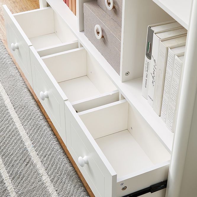 Scandinavian Wood Bookshelf Home Office Closed Back Bookcase