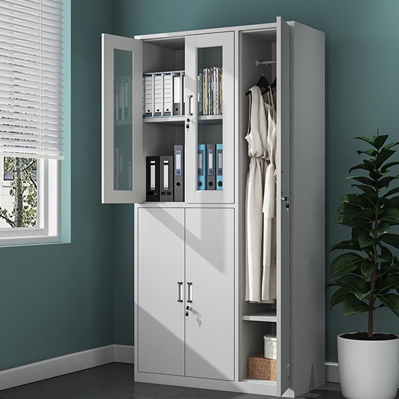 Modern Hinged Wardrobe Armoire Steel Wardrobe Cabinet for Bedroom