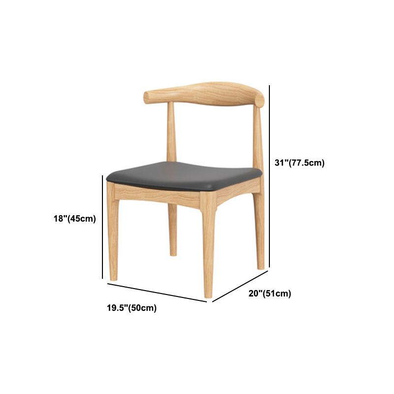 Modern Dining Set 1/2/5 Pcs Solid Wood Table with Cow Horn Chairs and Windsor Chairs