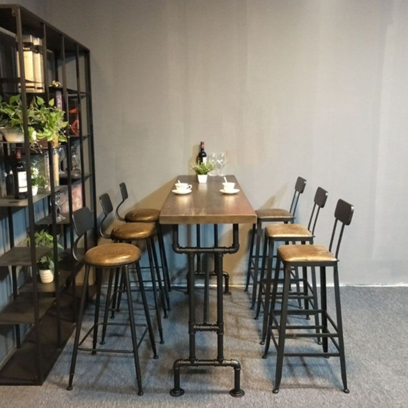 Industrial Bar Dining Table Cafe and Breakroom Bar Stool Table