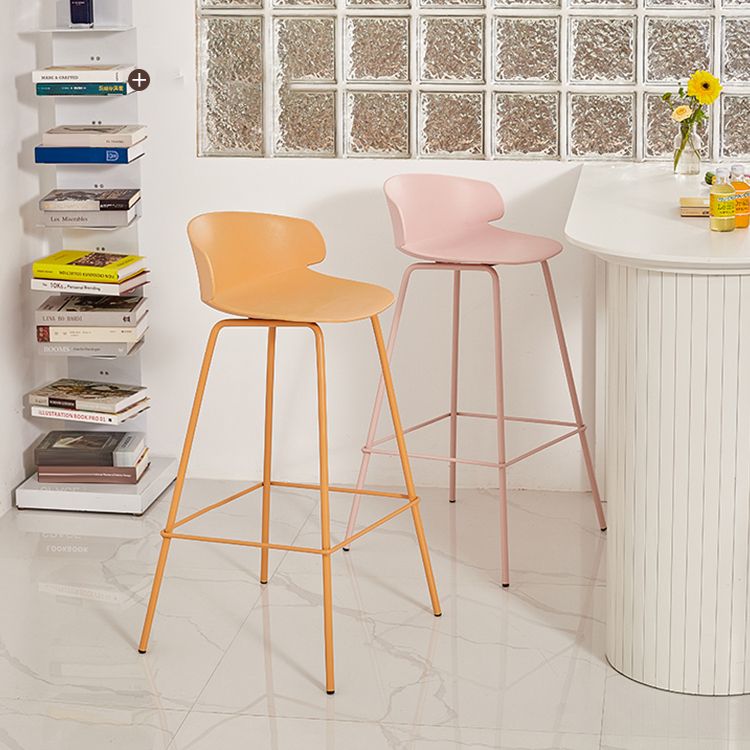 Nordic Style Metal Bar-stool Plastic Counter Bar Stool for Home