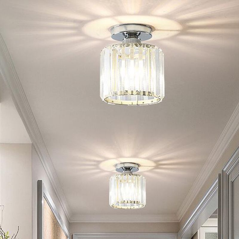 Minimalist Ceiling Lamp Nordic Crystal Flush Mount Light Fixture for Bedroom