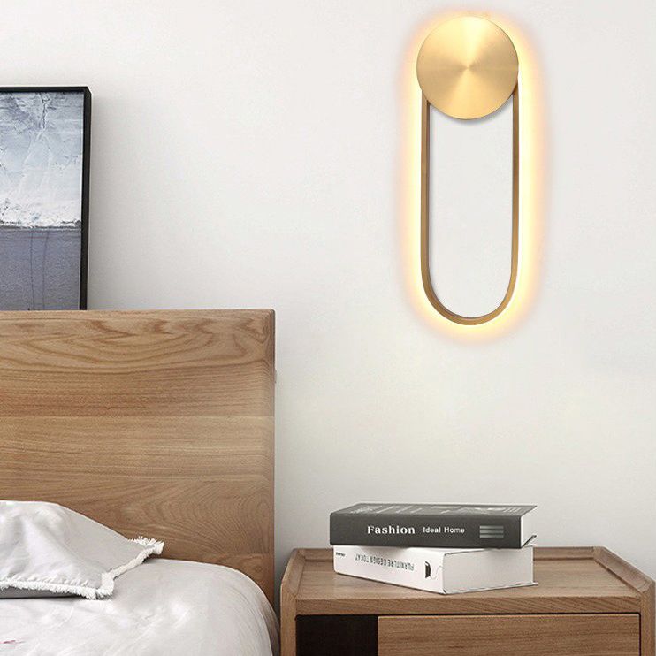 Geometric Line Design Minimalism LED Wall Lamp Post-modern Style Metal U-Shaped Sconce Lights